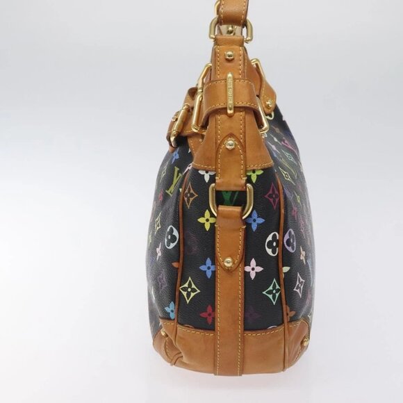 LOUIS VUITTON Monogram Multicolor Greta Shoulder Bag Black - Picture 3 of 16